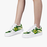 OOTAMAWAE Original Brand  Low-Top Leather Sports Sneakers AIR Green Yellow Cloud KilyClothing