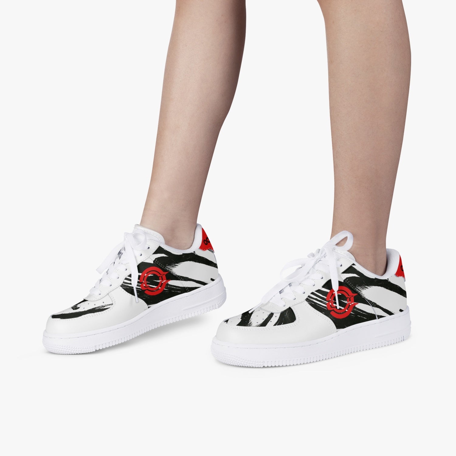 OOTAMAWAE Original Brand Low-Top Leather Sports Sneakers AIR Red/Black Cloud KilyClothing
