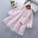 3-7 Years High Quality Spring Autumn Girl Dress New Chiffon Flowers KilyClothing