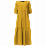 Summer Dress Vintage Sexy Lantern Sleeve Mid-Calf Dress KilyClothing