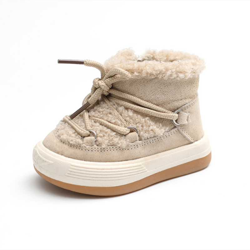 Baby Boots unisex Warm Plush Rubber Sole Toddler Kids Sneakers  Infant Shoe KilyClothing